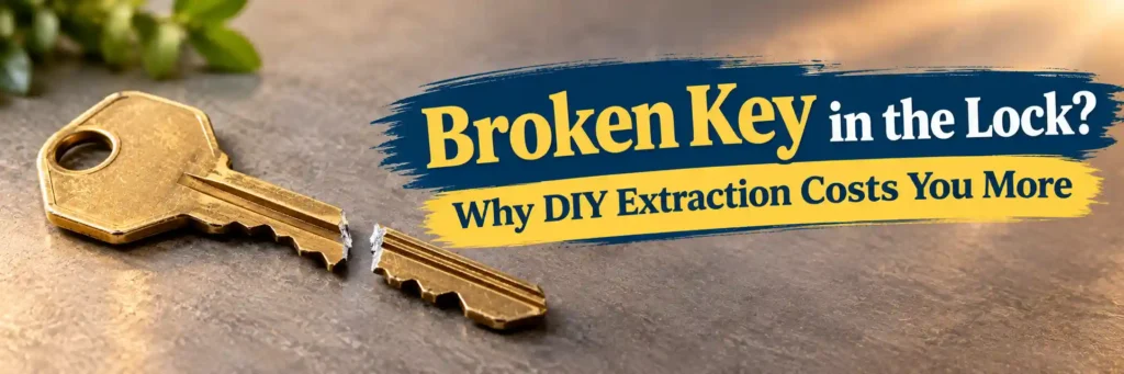 Broken key in a lock and DIY extraction risks in Green Valley
